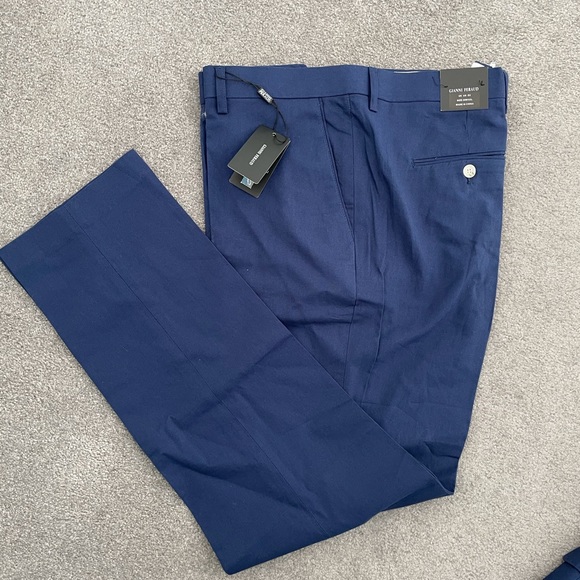 Gianni Feraud Linen Suit Pants. 36W/32L - Picture 6 of 11